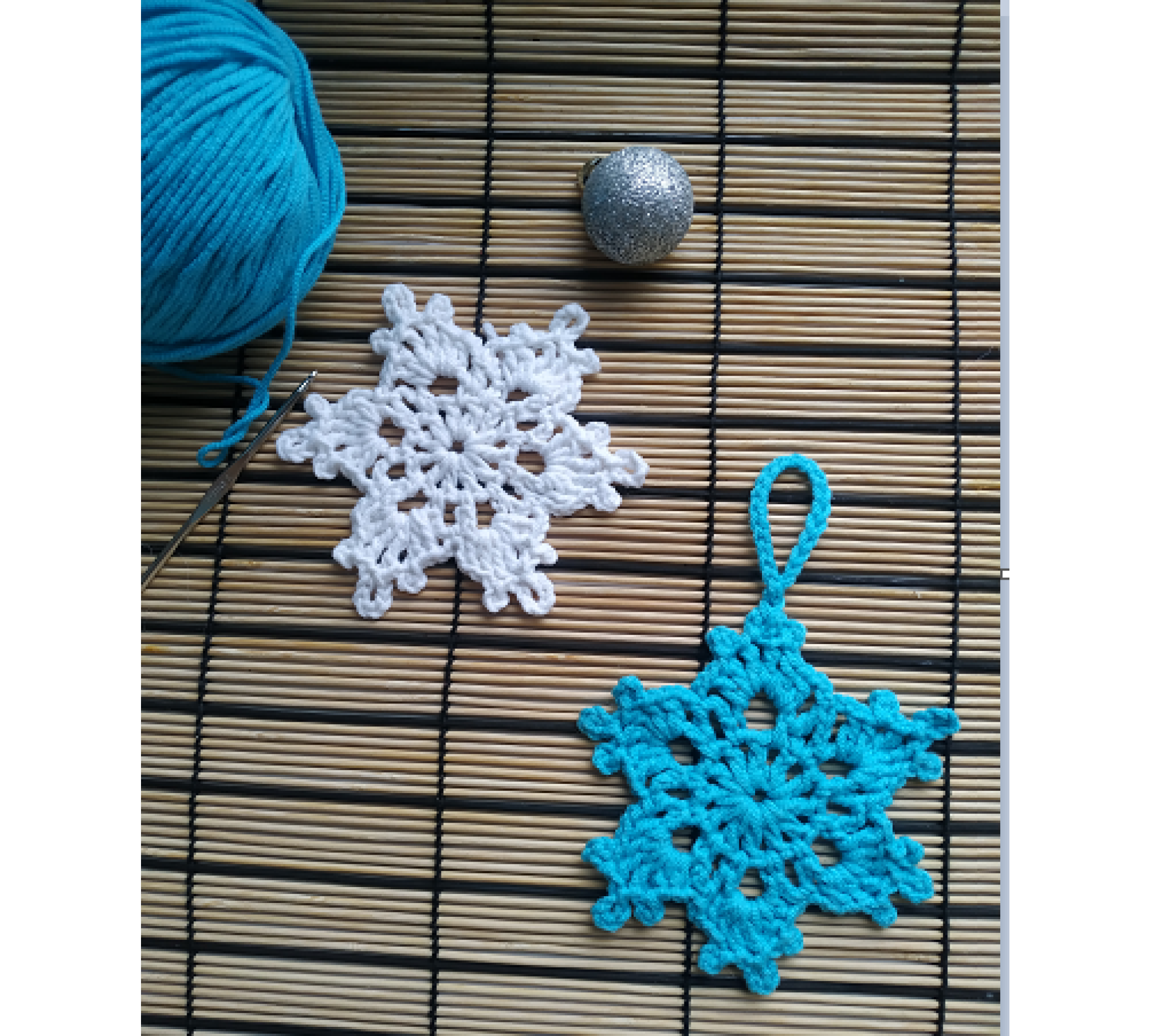 Crystal Snowflake Crochet Pattern PDF | Easy Christmas Ornament