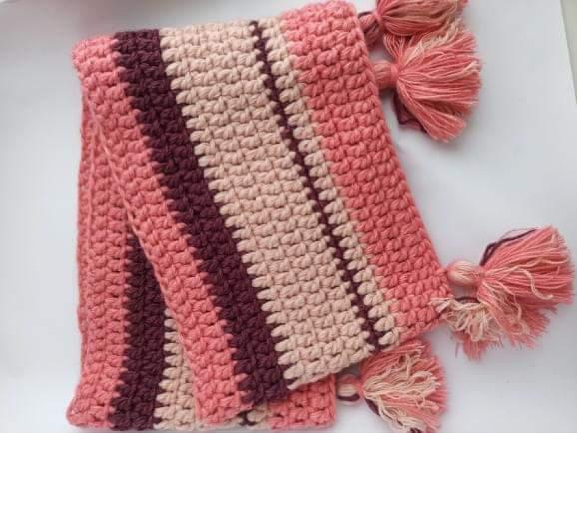 Striped Crochet Snood Pattern