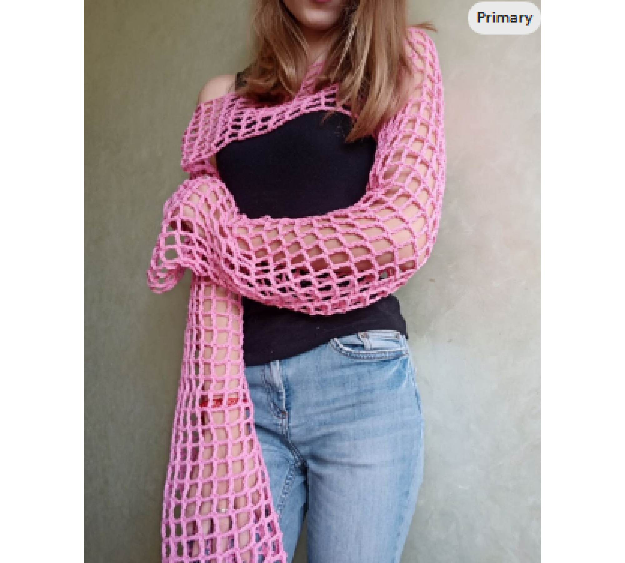 Fishnet Sleeve Top Crochet Pattern