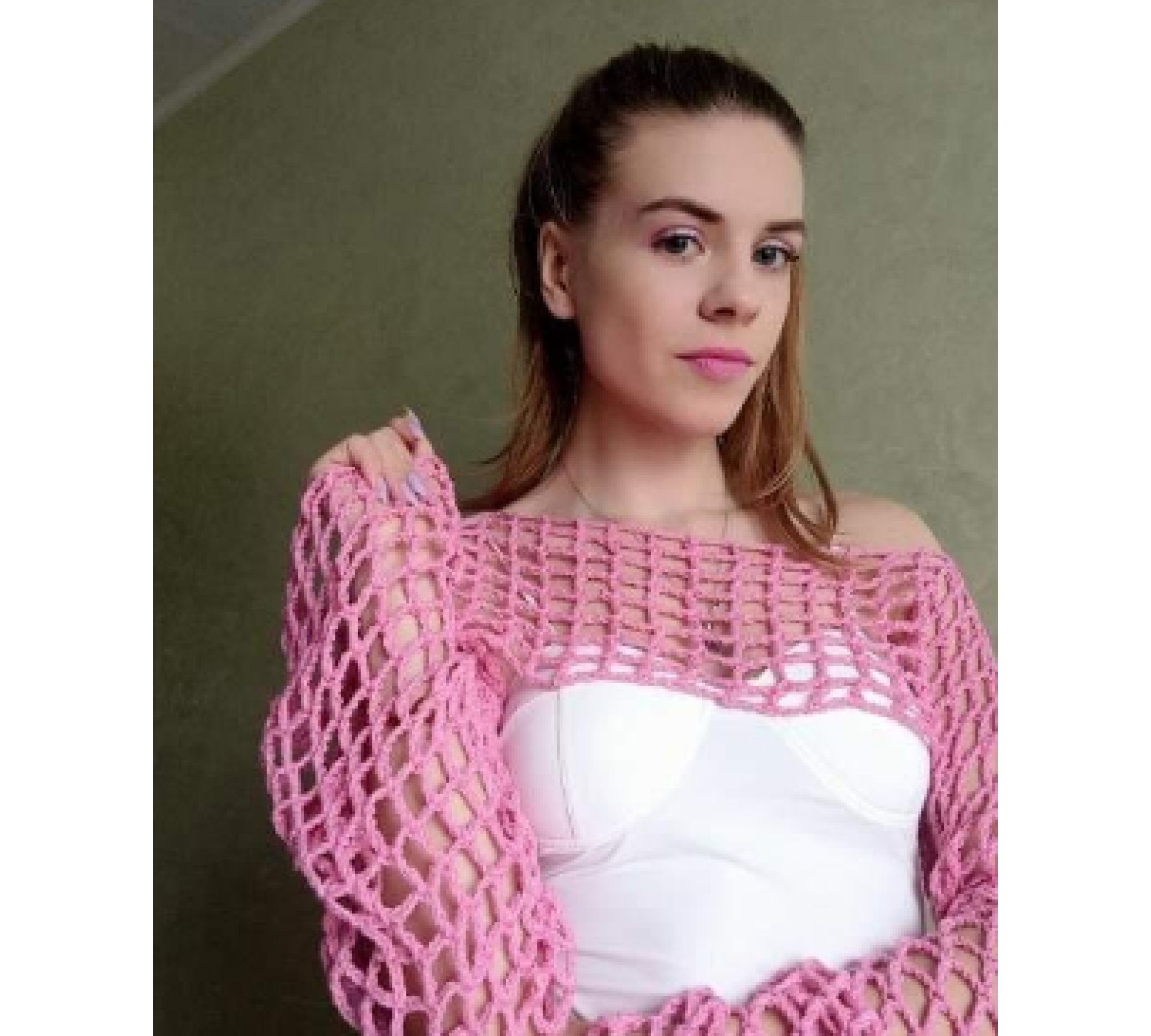 Fishnet Sleeve Top Crochet Pattern